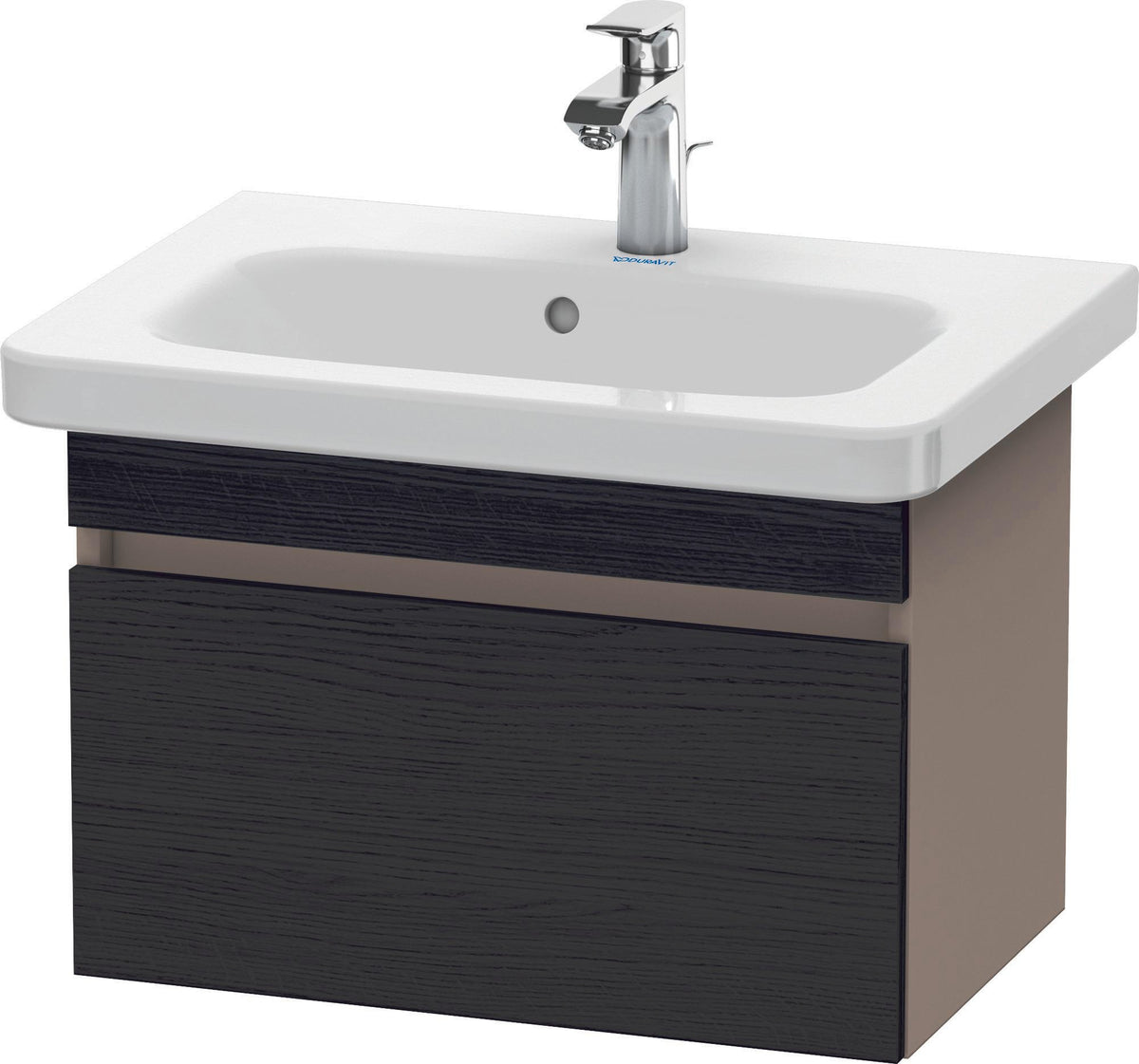 DURAVIT DuraStyle Waschtischunterbau wandhängend 580 mm betongrau matt mit Soft-Close-Auszug