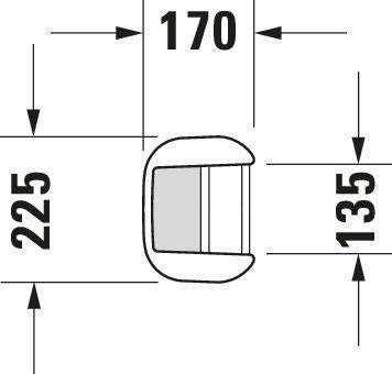 DURAVIT Standsäule Happy D.2 aus Keramik mit WonderGliss, weiß, 170x225x715 mm