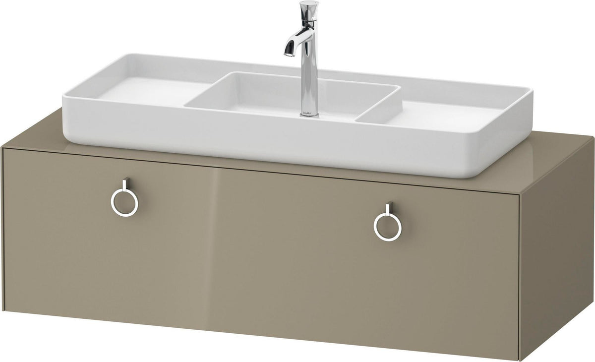 DURAVIT White Tulip Konsolen-Waschtischunterbau wandhängend 1300 mm Weiß Seidenmatt, 1 Auszug