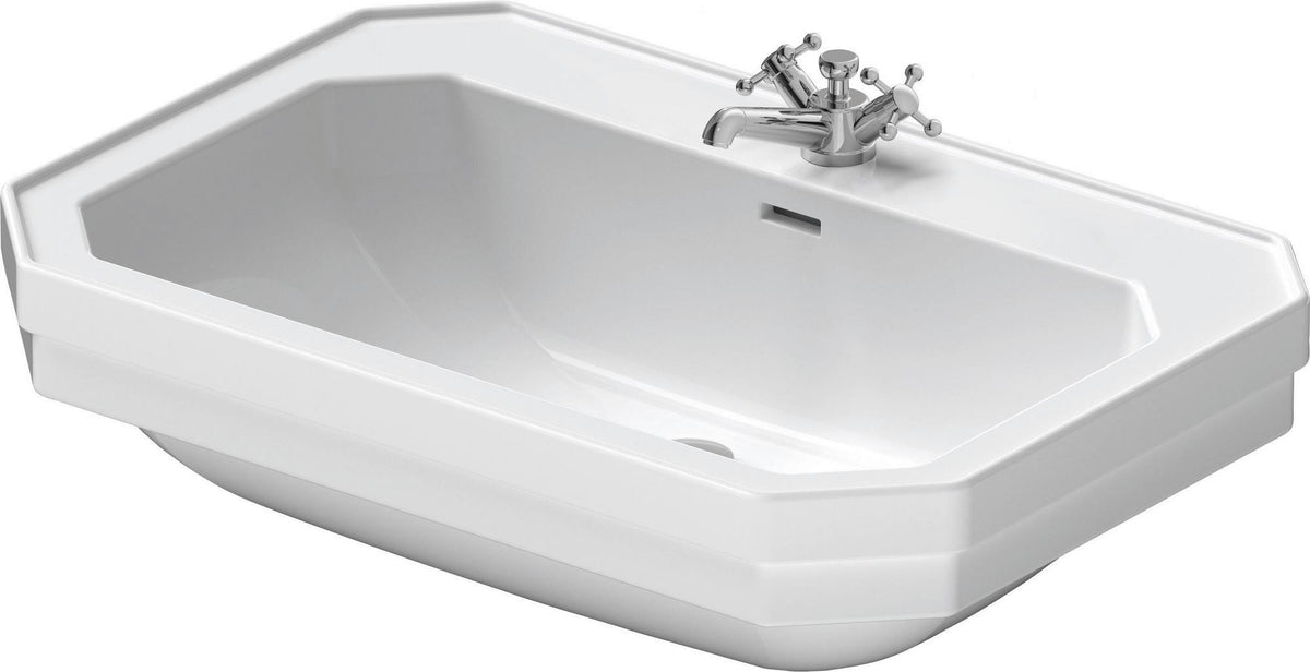 Duravit Waschtisch Serie 1930 600 mm mit Überlauf, 1 Hahnloch, WonderGliss, weiß