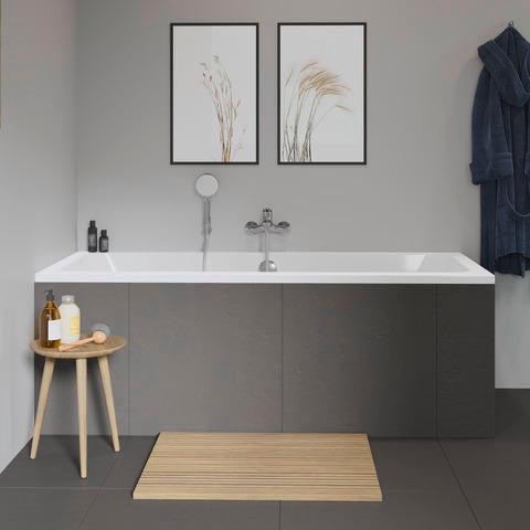 Duravit D-Code Badewanne 1800x800 mm Einbau, Mittelablauf, 2 Rückenschrägen, Weiß