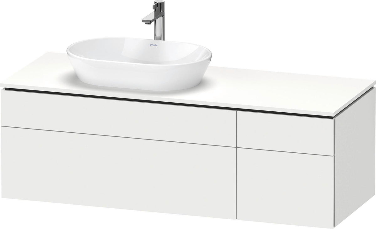 Duravit L-Cube Waschtischunterbau 1420 mm Taupe supermatt mit Tip-On Technik