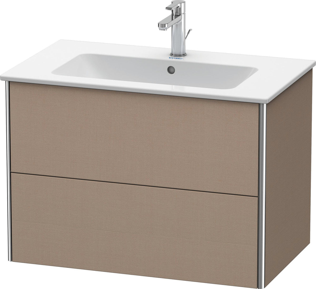 DURAVIT XSquare Waschtischunterbau 810 mm, 2 Schubkästen, Basalt Matt, wandhängend