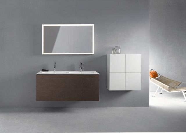 Duravit Halbhochschrank L-Cube 363x700x800 mm, 2 Türen, Betongrau Matt, wandhängend