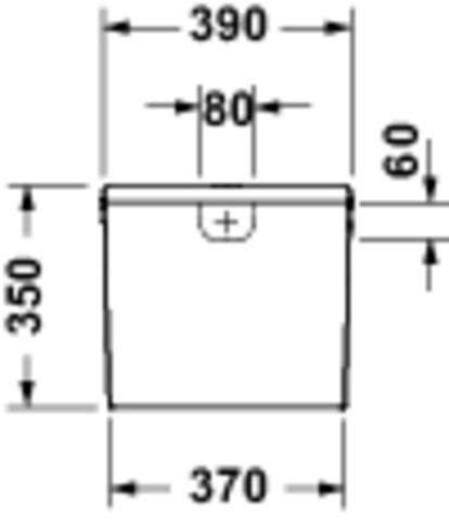 DURAVIT D-Code Spülkasten 4,5/3 L, UWL-Kl.1, Wasseranschluss R/L, Weiß Hochglanz