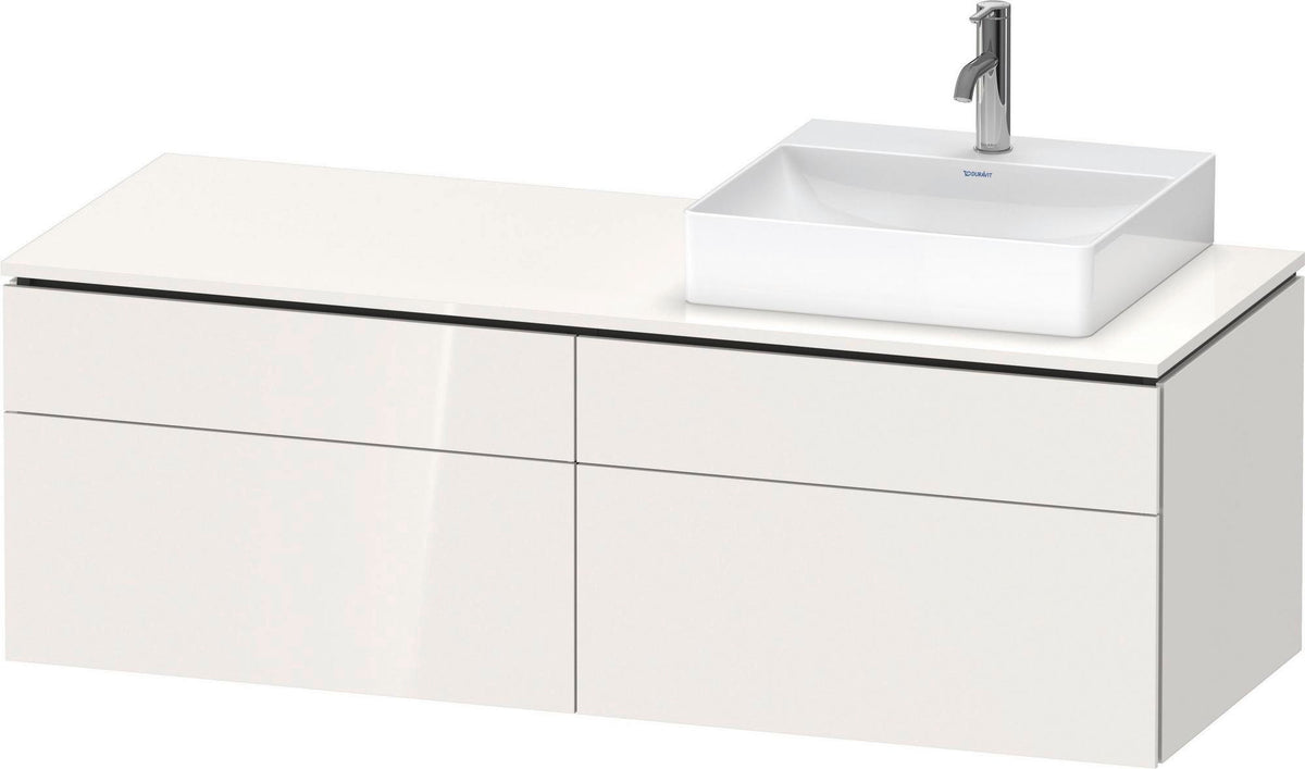DURAVIT L-Cube Waschtischunterbau 1420 mm Taupe supermatt mit Tip-on und Soft-Close