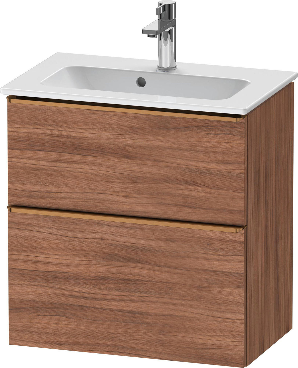 Duravit D-Neo Waschtischunterbau 610 mm betongrau matt mit Soft-Close und Bronze-Griff