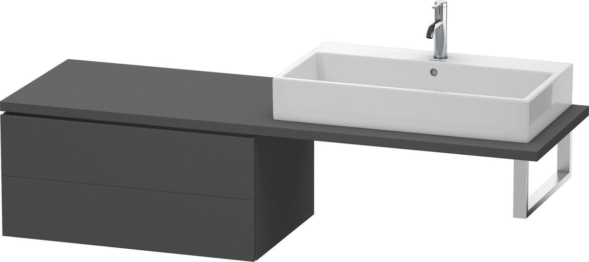 Duravit L-Cube Unterschrank für Konsole 820 mm, 2 Schubkästen, Weiß Matt
