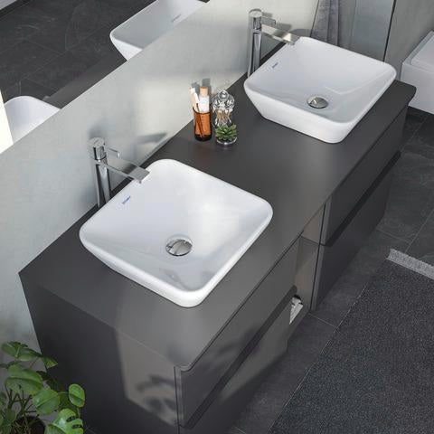 Duravit D-Neo Aufsatzbecken 400x400mm Weiß mit HygieneGlaze – Quadratisches Design