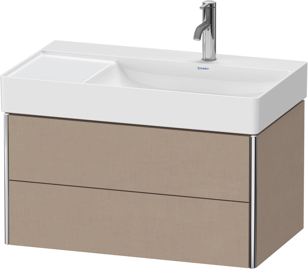 DURAVIT XSquare Waschtischunterbau wandhängend 784 mm mit 2 Schubkästen, weiß matt
