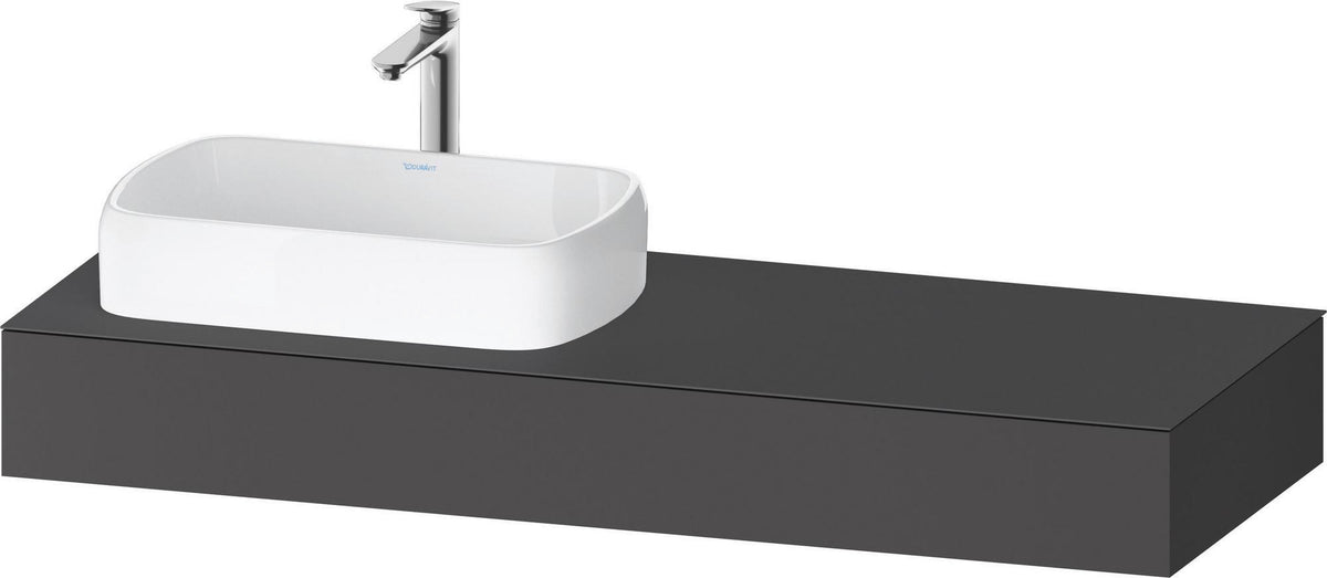 DURAVIT Qatego Konsole Studio F. A. Porsche 1400 mm wandhängend mit Ausschnitt links