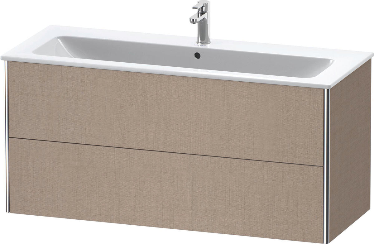DURAVIT XSquare Waschtischunterbau 1210 mm, 2 Schubkästen, Basalt Matt, wandhängend