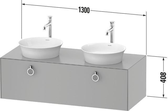 Duravit White Tulip Konsolenwaschtischunterbau 1300 mm Eiche Mittel von Philippe Starck