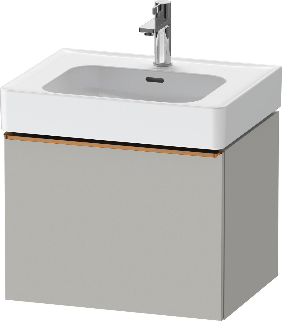 DURAVIT D-Neo Waschtischunterbau 584 mm Eiche Schwarz Matt mit Bronze Griff