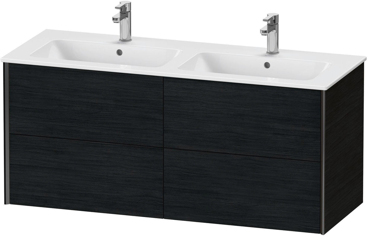 Duravit XViu Waschtischunterbau wandhängend 1280 mm, 4 Schubkästen, champagner matt/weiß matt