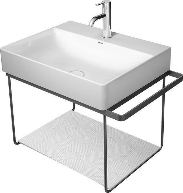 Duravit DuraSquare Metallkonsole mit Handtuchhalter links/rechts in Chrom – 665 mm