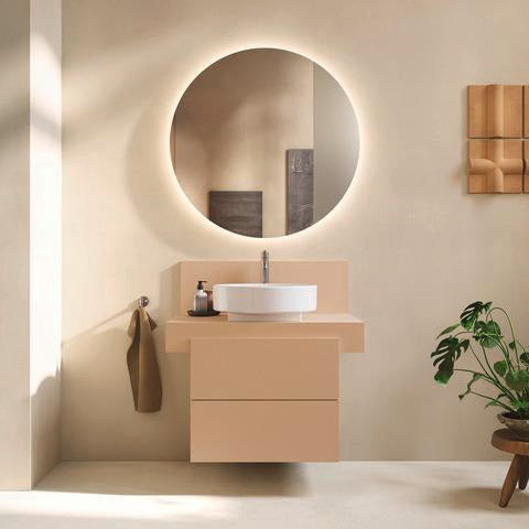 Duravit Balcoon Konsole 800x370x550 mm mit mittigem Ausschnitt, Elfenbein Matt