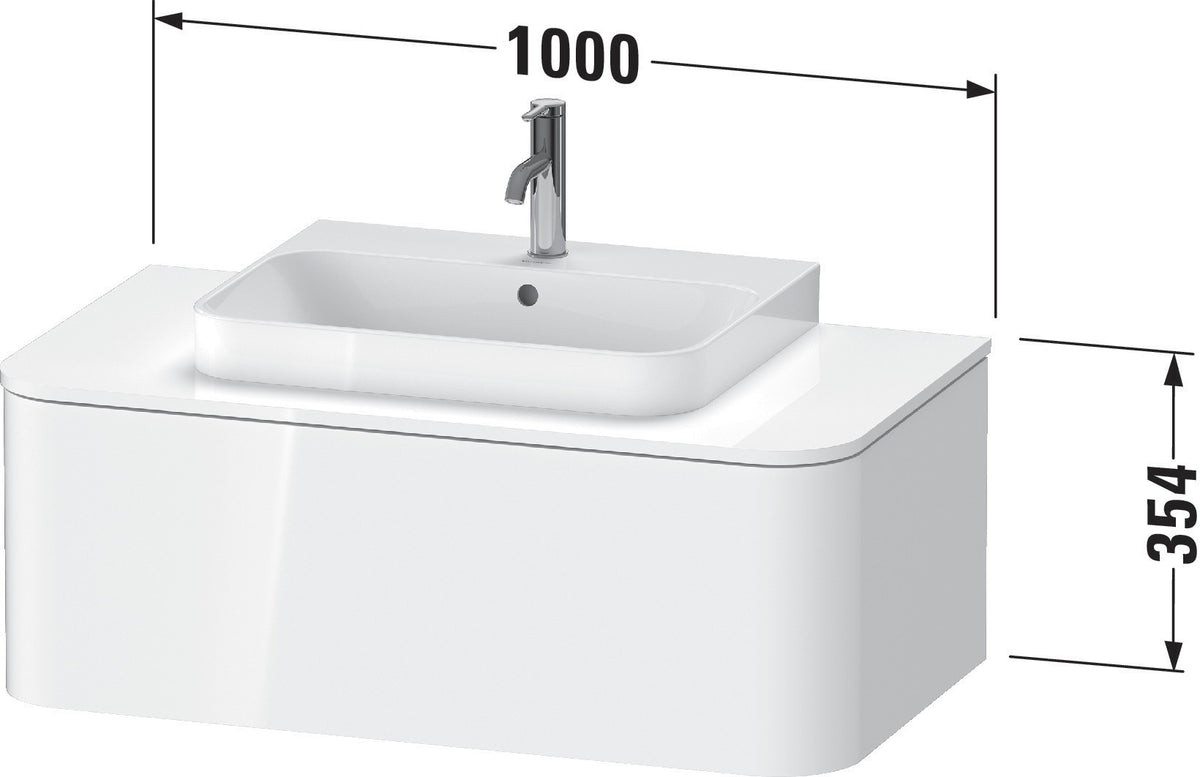 Duravit Konsolenunterschrank Happy D.2 Plus 1000 mm taupe supermatt mit Tip-On-Technik