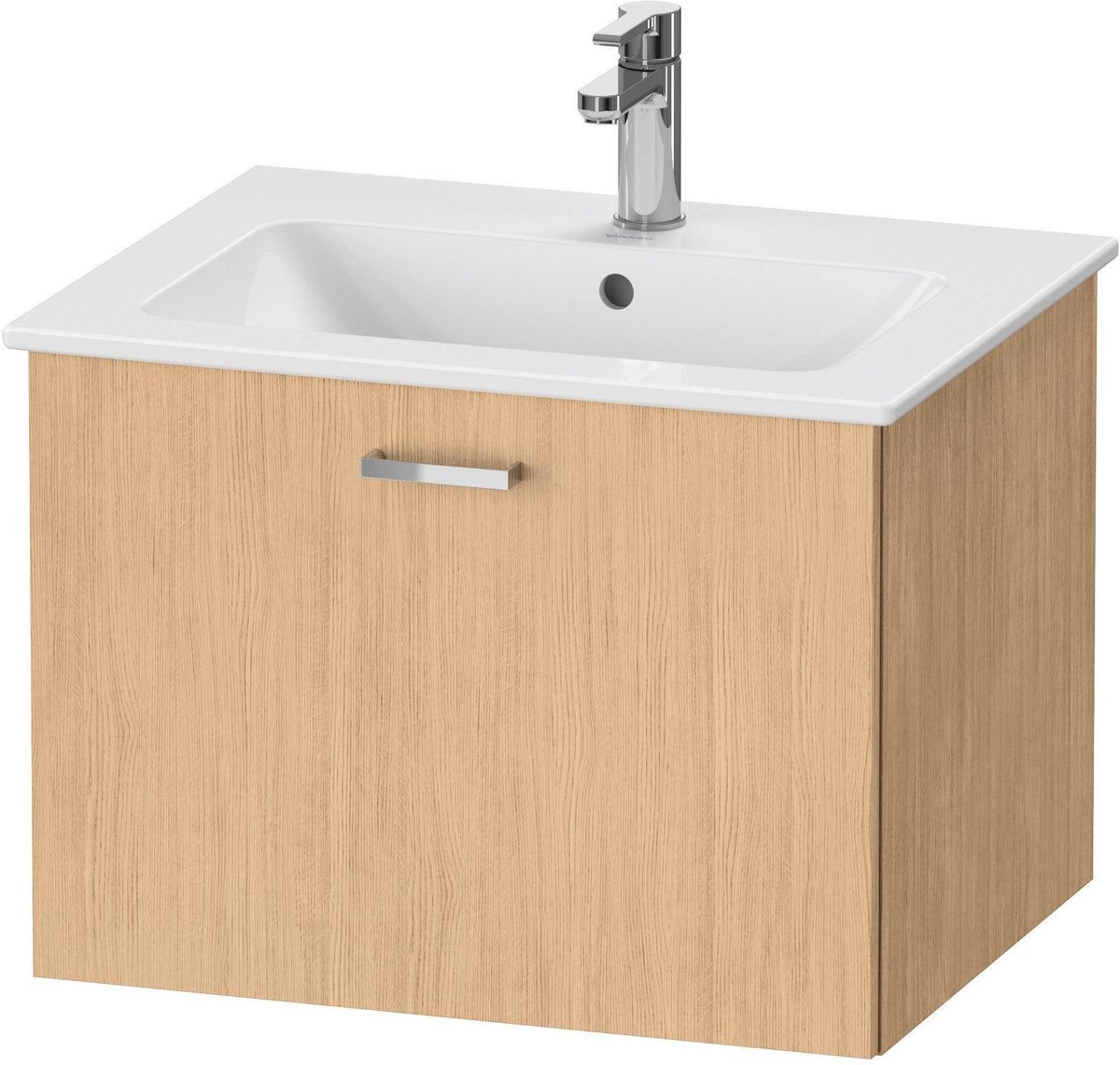 Duravit XBase Waschtischunterbau 600 mm wandhängend, 1 Auszug, weiß matt, mit Soft-Close