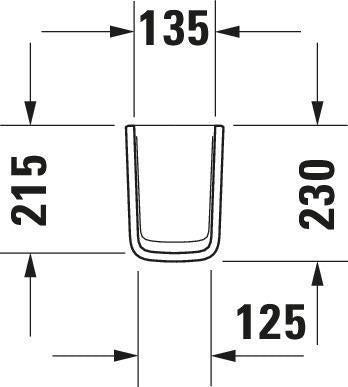 DURAVIT Halbsäule ME by Starck aus Sanitärkeramik, weiß, 280x165x280 mm, für 071945