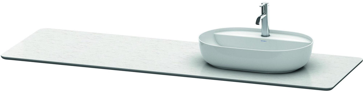 DURAVIT Luv Quarzsteinkonsole 1783 mm weiß struktur mit 1 Ausschnitt links