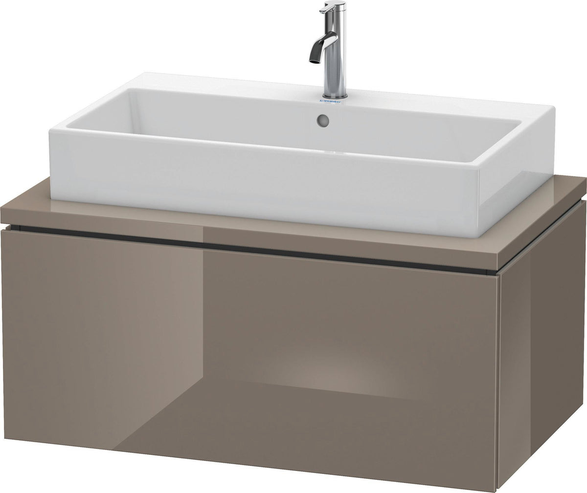 DURAVIT L-Cube Waschtischunterbau 920 mm betongrau matt mit 1 Auszug und Tip-on-Technik