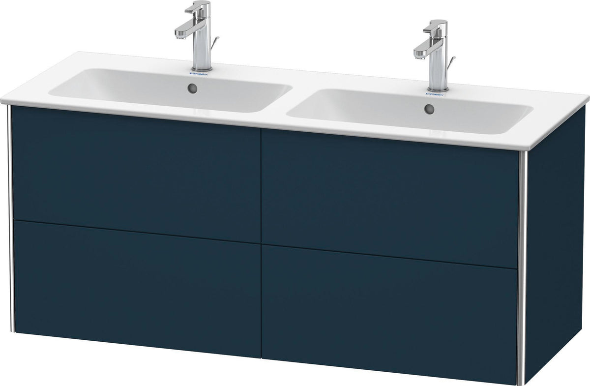 Duravit XSquare Waschtischunterbau 1280 mm, 4 Schubkästen, Betongrau Matt, wandhängend