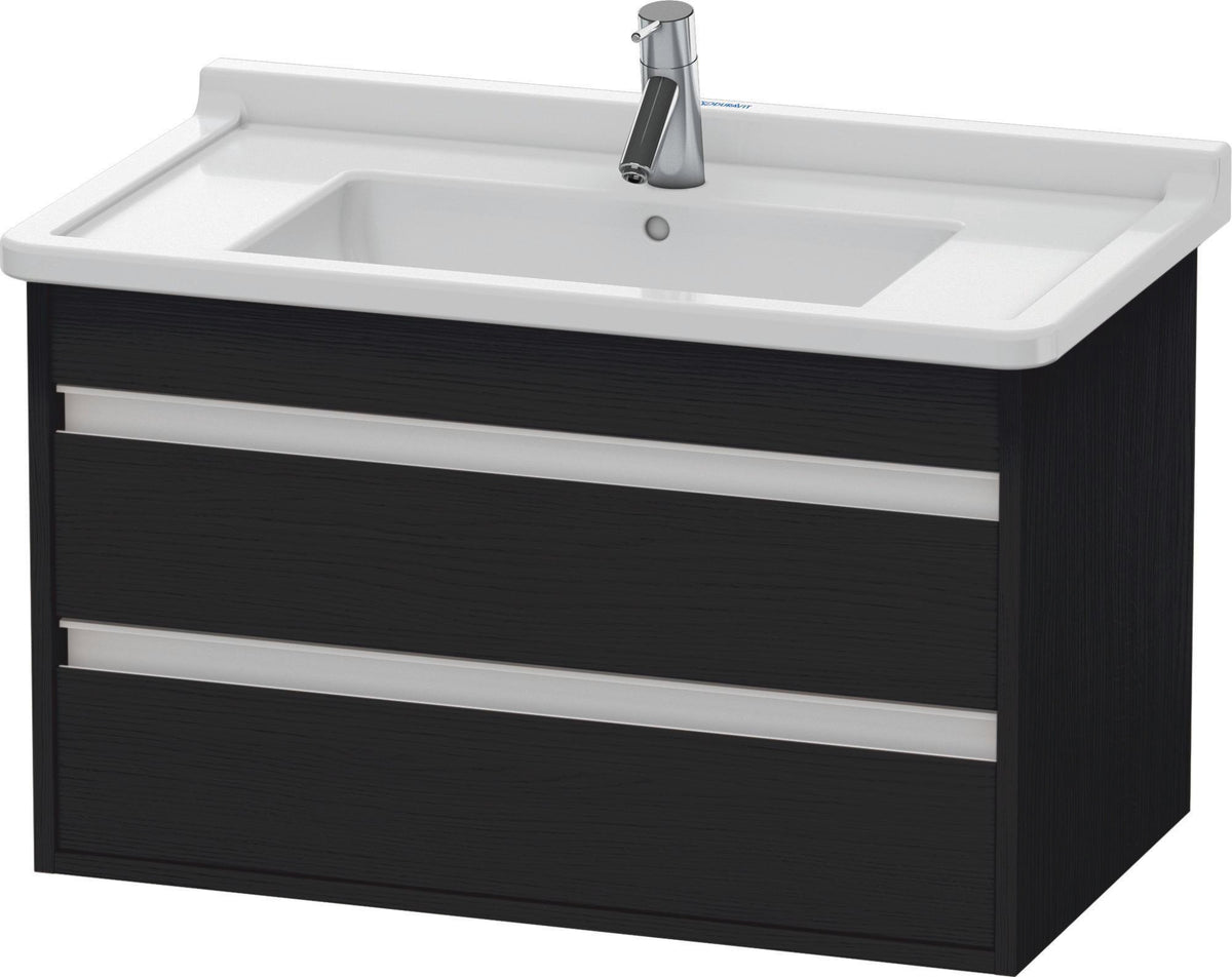 Duravit Ketho Waschtischunterbau wandhängend 800 mm basalt matt mit 2 Schubkästen
