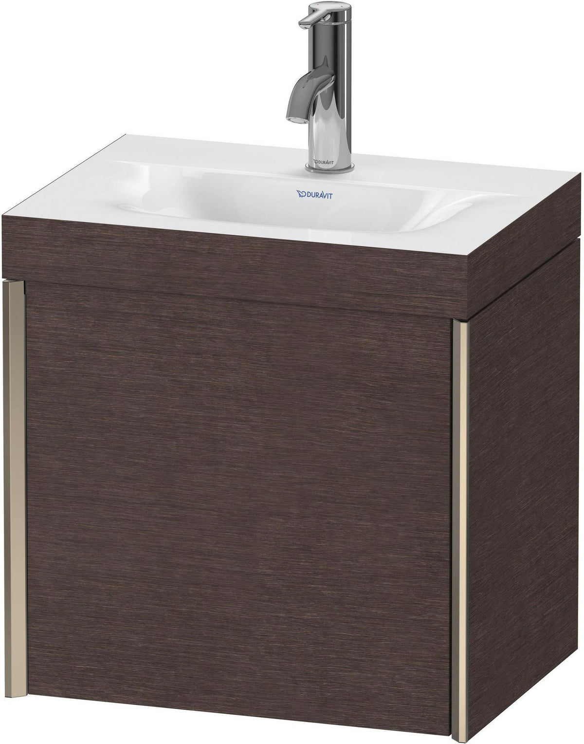 DURAVIT XViu Waschtischunterbauset 460 mm, 1 Tür, champagner matt / mediterrane eiche