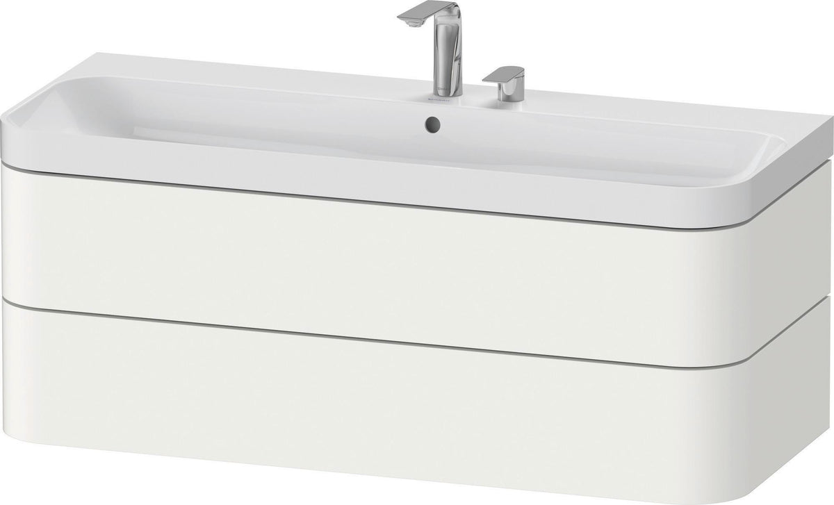 Duravit Happy D.2 Waschtischset 1175 mm wandhängend mit Tip-on Technik und Soft-Close