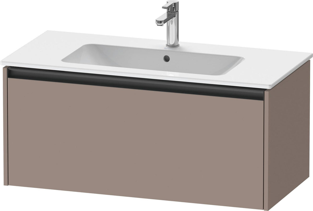 Duravit Ketho.2 Waschtischunterbau 1010 mm betongrau matt – wandhängend, 1 Auszug, Soft-Close