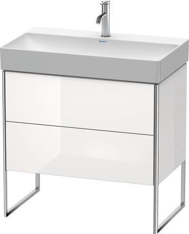 Duravit XSquare Waschtischunterbau 784 mm mit integriertem Fußgestell in Eiche silber-matt