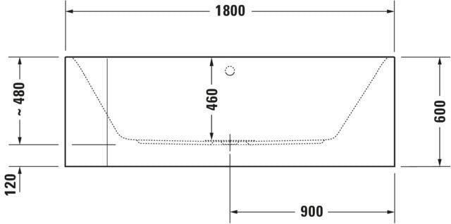 DURAVIT Happy D.2 Eckbadewanne 1800x800 mm weiß, Ecke rechts, 2 Rückenschrägen, mit Verkleidung & Fußgestell