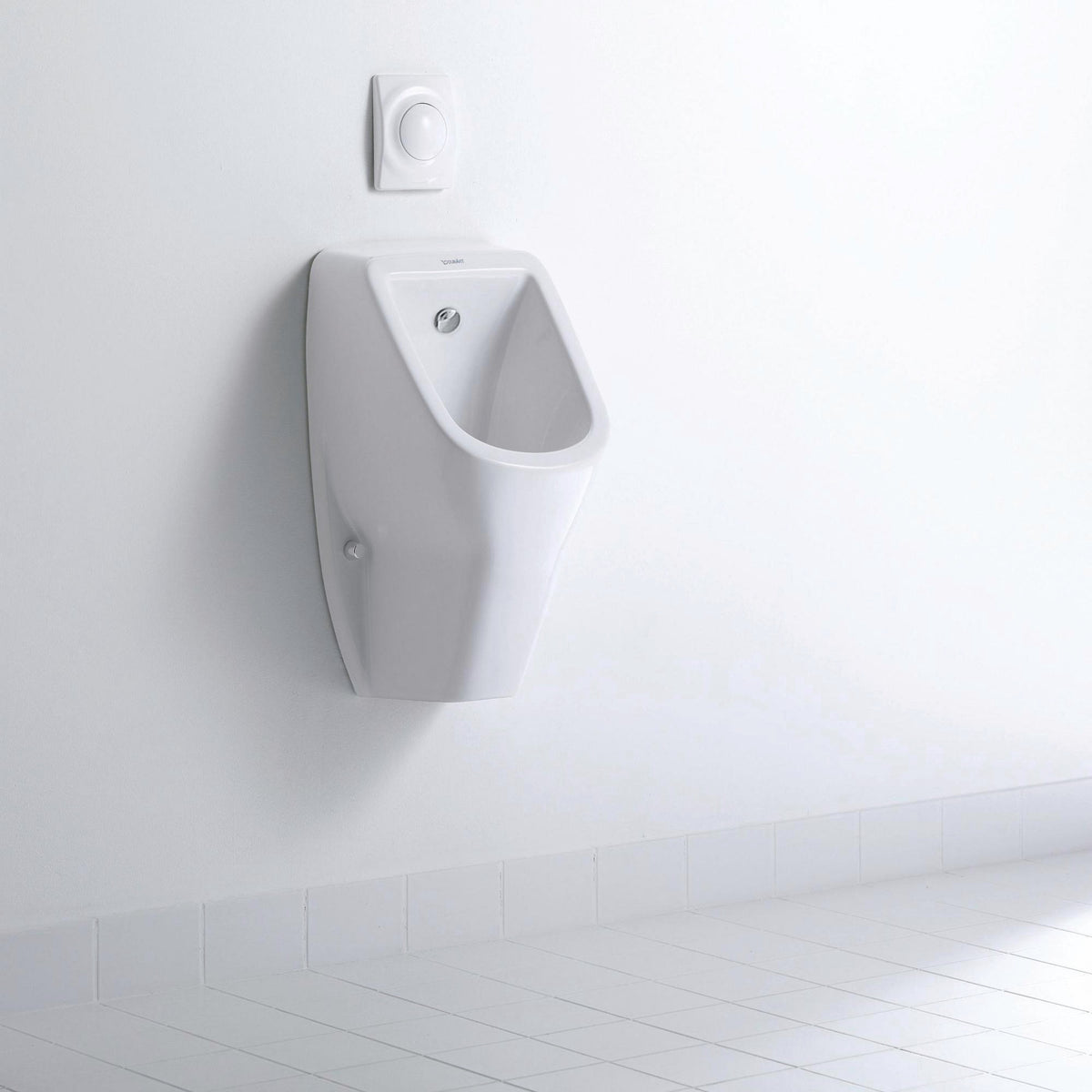 Duravit D-Code Urinal weiß spülrandlos mit Fliege Zulauf hinten 305 mm