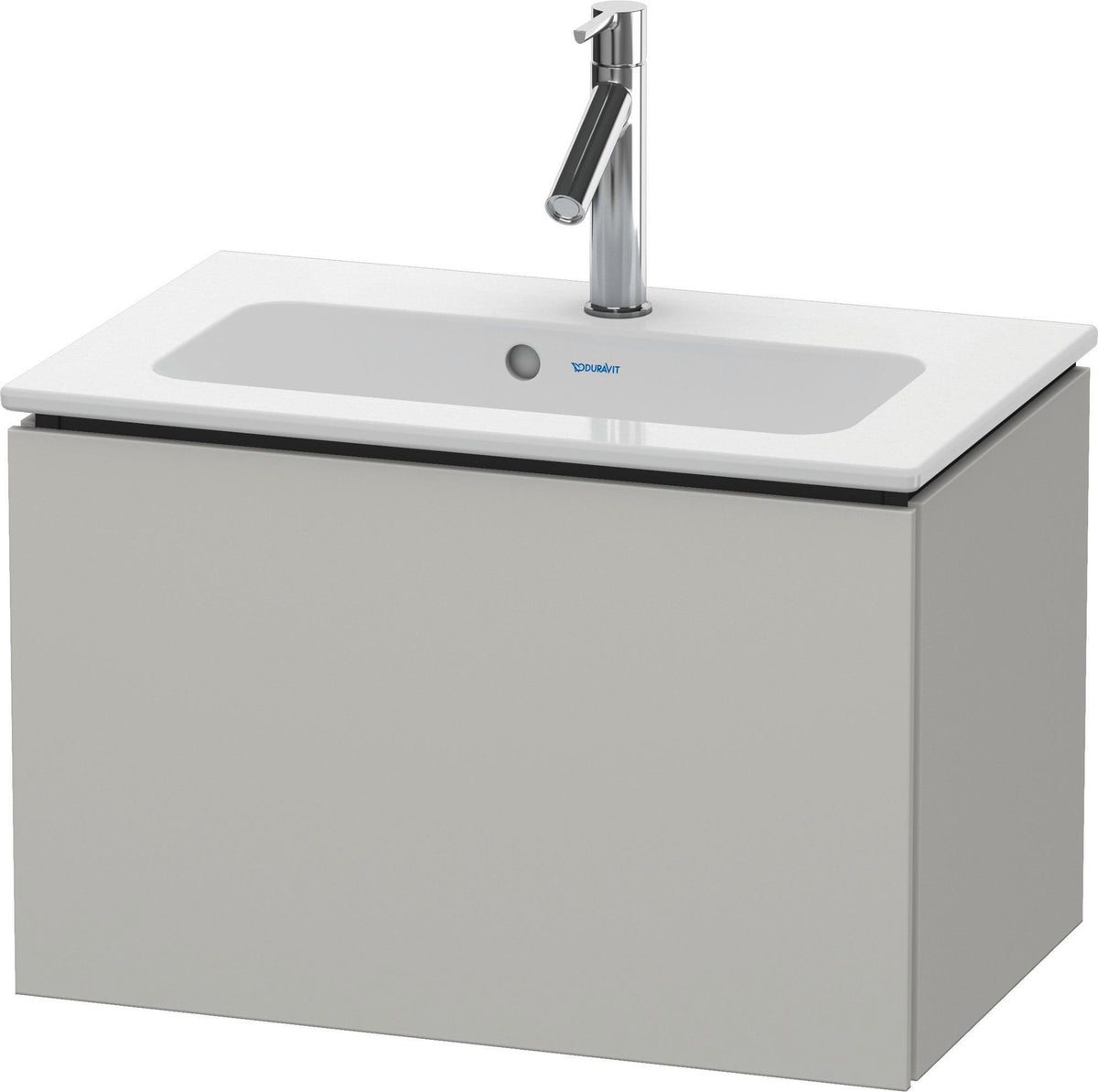 DURAVIT L-Cube Waschtischunterbau 620 mm, 1 Auszug, Weiß Matt, Wandmontage