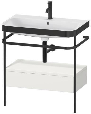 Duravit Waschtischset Happy D.2 Plus 775x490mm ein Hahnloch taupe supermatt