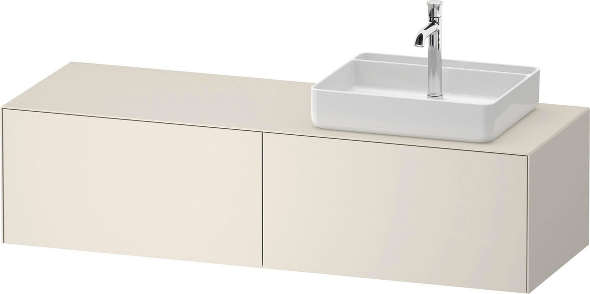 DURAVIT White Tulip Konsolen-Waschtischunterbau 1600 mm, 2 Auszüge, Weiß Seidenmatt, von Philippe Starck