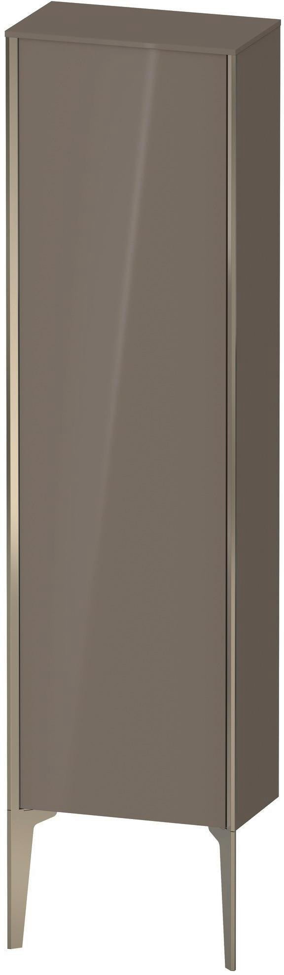 Duravit XViu Halbhochschrank 1330 mm, 1 Tür rechts, Dolomiti Grey Hochglanz, Push-Open, Soft-Close