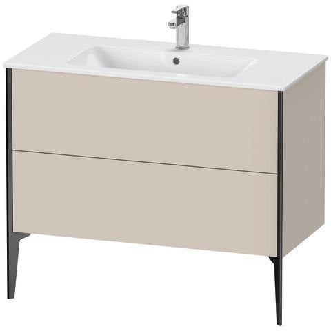 Duravit Waschtischunterbau XVIU 1010x834x480mm 2 Auszüge Nussbaum Mitte