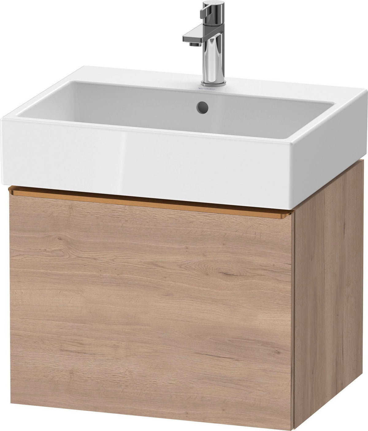 DURAVIT D-Neo Waschtischunterbau 584 mm wandhängend mit 1 Auszug, Griff Bronze, Weiß Matt