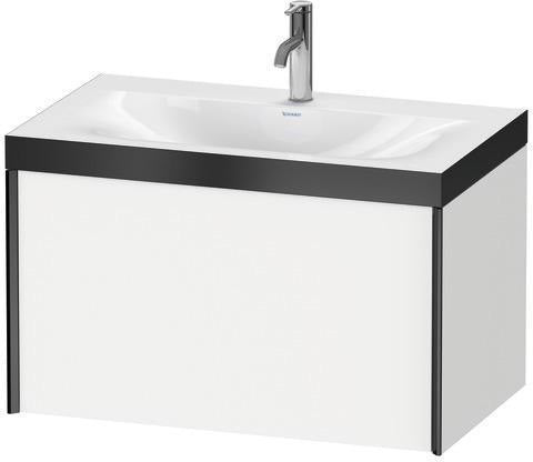 Duravit Waschtischunterbau XVIU 503x800x480 mm mit Viu Profil/Rahmen schwarz – wandhängend, c-bonded