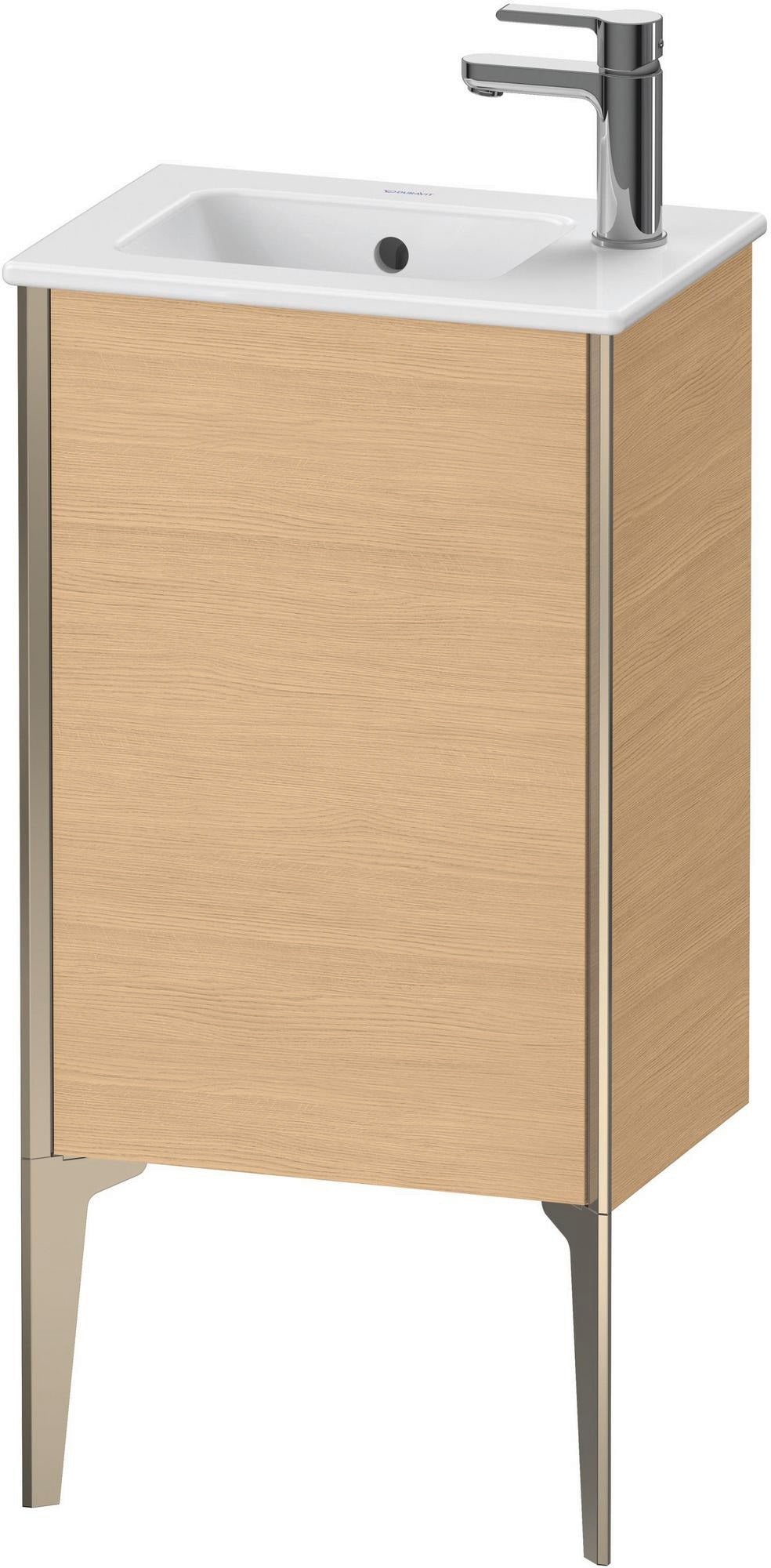 Duravit XViu Waschtischunterbau bodenstehend 594 mm links champagner matt/Eiche Natur