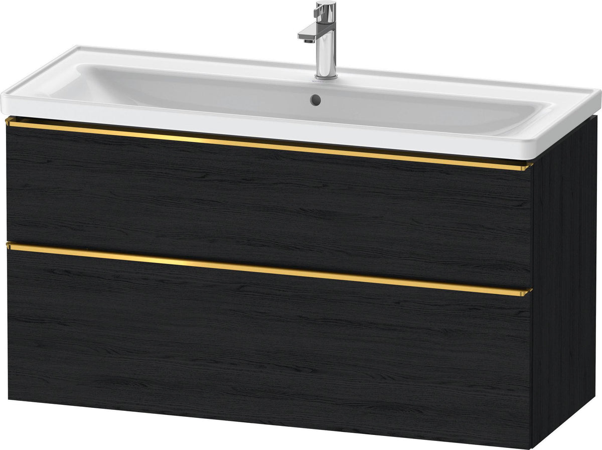 DURAVIT D-Neo Waschtischunterbau 1184 mm Eiche Schwarz mit Bronze Griff