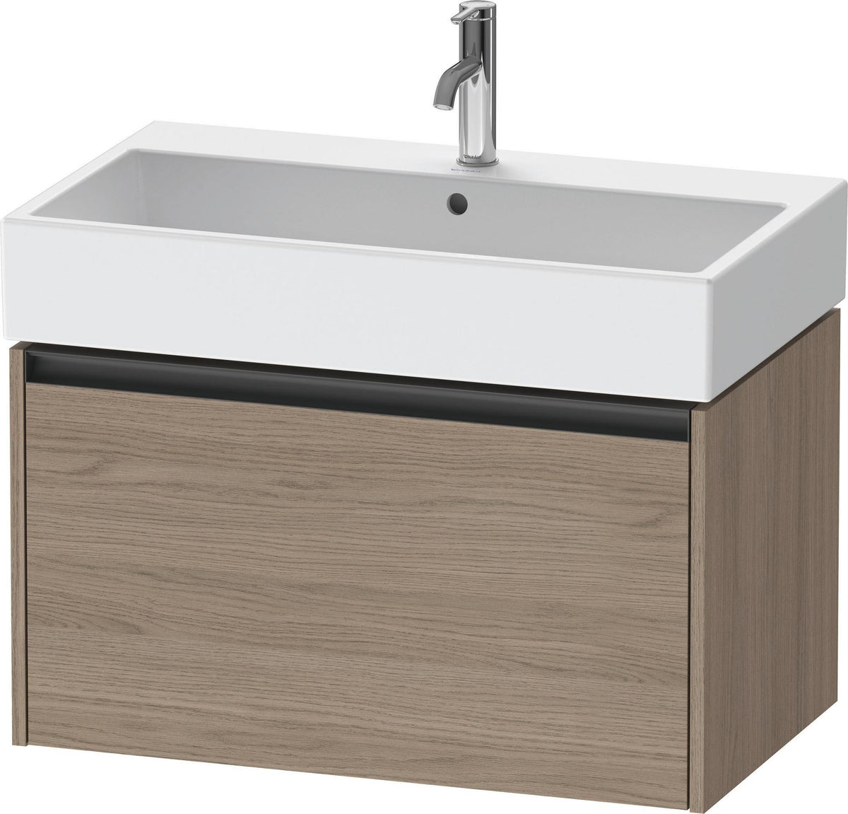 DURAVIT Ketho.2 Waschtischunterbau wandhängend 784 mm Eiche Terra mit 1 Auszug