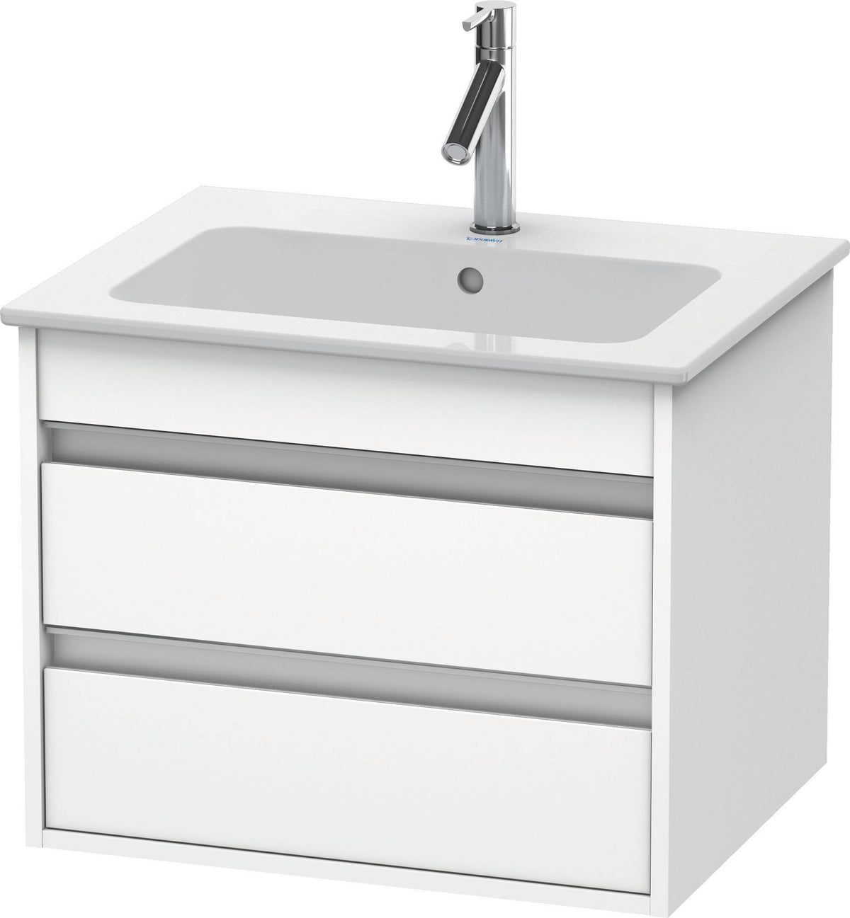 Duravit Ketho Waschtischunterbau 600 mm Weiß Matt mit 2 Schubkästen und Soft-Close