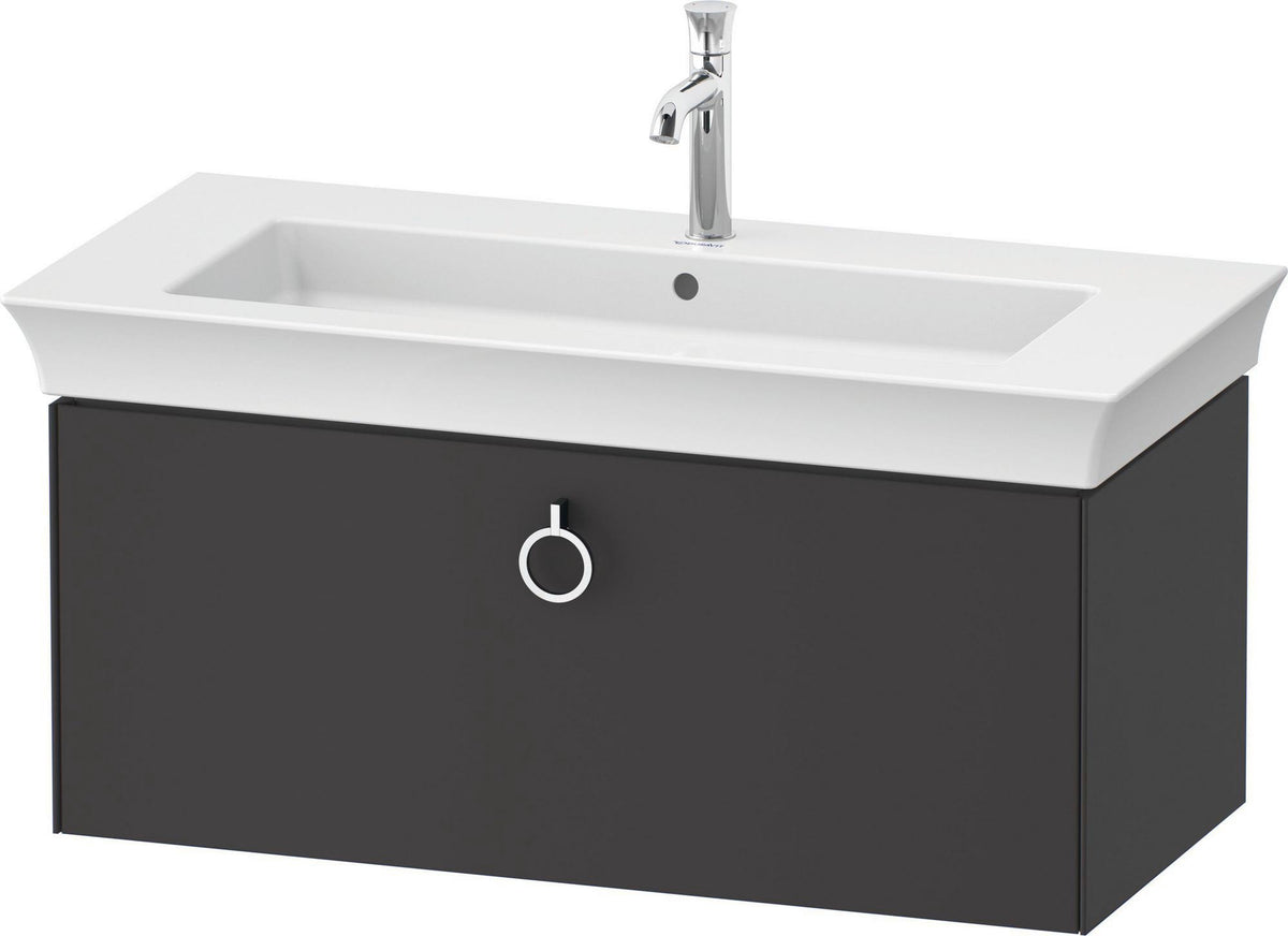 DURAVIT White Tulip Waschtischunterbau 984 mm, 1 Auszug, wandhängend, weiß seidenmatt, mit Griff