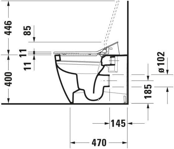 DURAVIT SensoWash Slim Dusch-WC Sitz weiß mit Fernbedienung und Durchlauferhitzer
