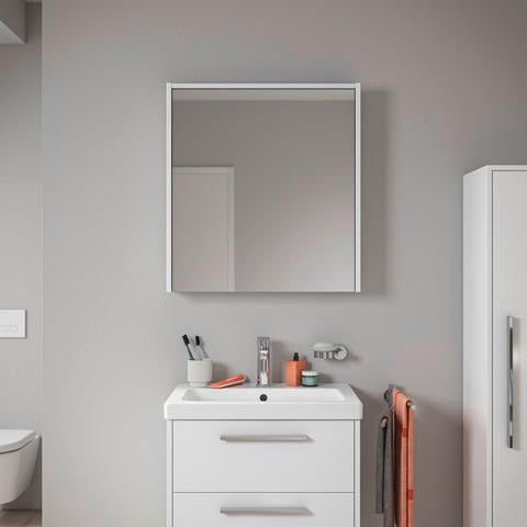 Duravit D-Code Einhebel-Waschtischmischer mit Kaltstart-Funktion, Chrom, 107 mm Ausladung