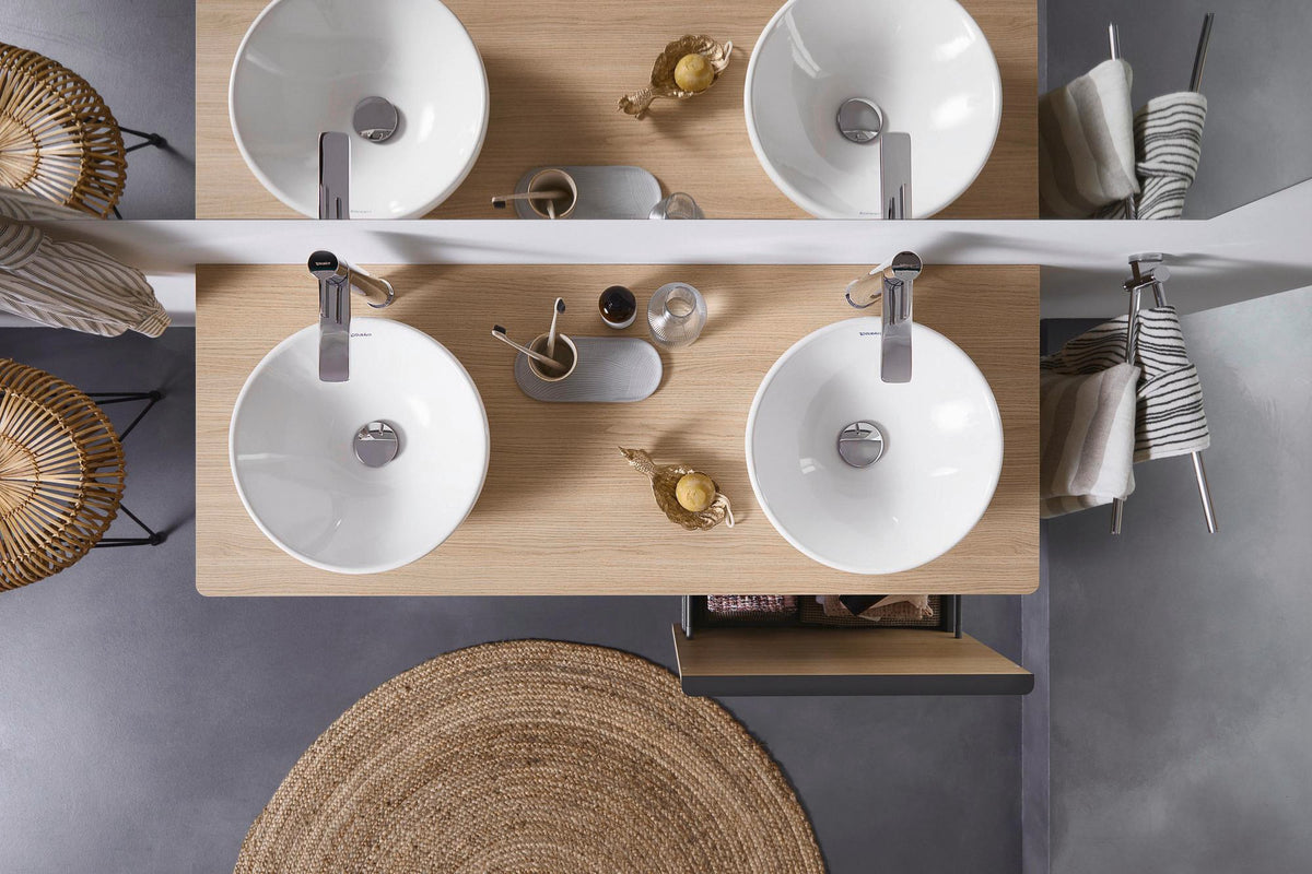 DURAVIT D-Neo Aufsatzbecken 400mm rund weiß ohne Überlauf mit WonderGliss