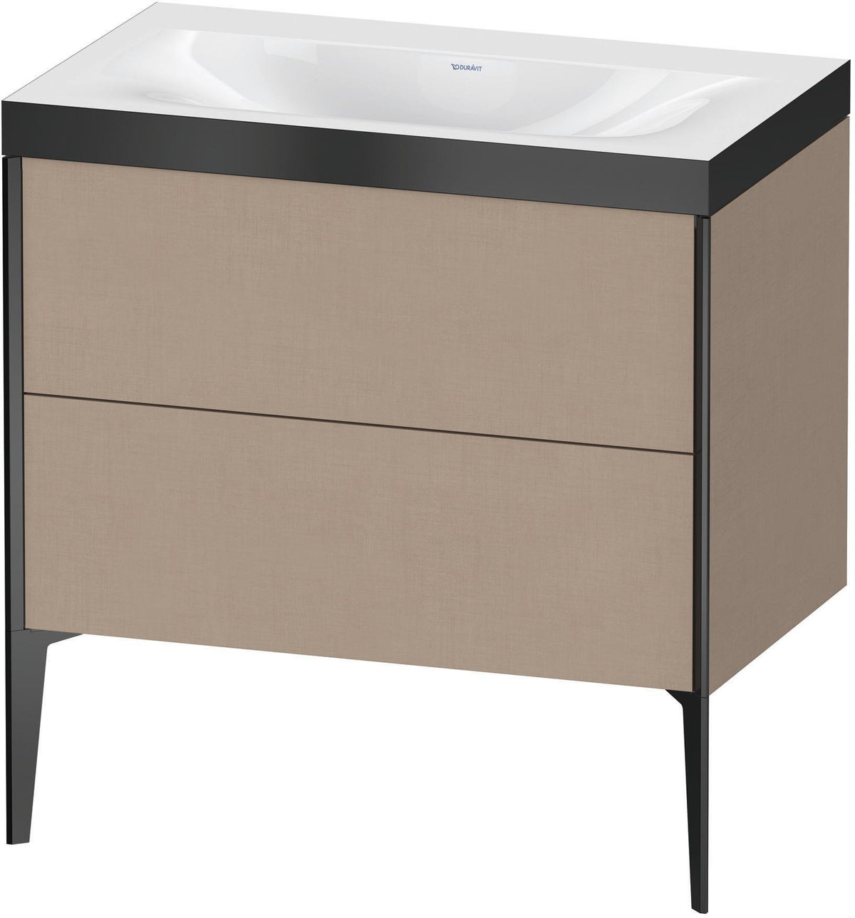 Duravit XViu c-bonded Waschtischset bodenstehend 800 mm mit 2 Auszügen, Push-Open und Soft-Close